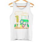 Children's First Birthday 1 Year Boy Tractor One Year Tank Top