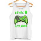 Children's Level 8 Birthday Boy Gamer 2017 8Th Birthday Tank Top