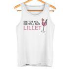 Die Tut Nix Die Will Nur Lillet Fan Summer Cocktail Party Tank Top