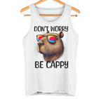 Don't Worry Be Cappy Capybara Water Pig Tank Top