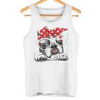 French Bulldog In Headband & Glasses Tank Top