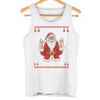 Heavy Metal Christmas Sleigher Hail Santa Claus Rock Music Tank Top