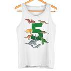 Kinder Geburtstags 5 Jahre Dinosaurier Dino 5 Geburtstag Tank Top