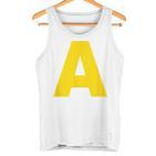 Letter A Yellow Chipmunk Costume Group Carnival A Red Tank Top