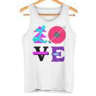 Love Colourful Typography For Creative Individuality Blue Tank Top