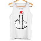 Middle Finger Jolly As Fuck Adult Joke Offensive Christmas Tank Top