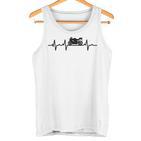 Motorcycle Heartbeat Biker Ecg Heart Rate Motorcycle Biker Tank Top