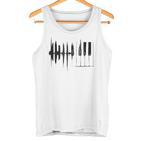 Piano Piano Keys Wings Gray Tank Top