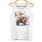 Scooter Moped Scooter Scooter Gray Tank Top