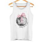 Shining Just For You Ribbon Disco Ball Tank Top