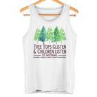 Treetops Glisten And Children Listen To Nothing Christmas Tank Top