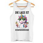 With Unicorn Motif Tank Top