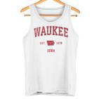 Waukee Iowa Iaintage-Sportdesign Roter Druck Tank Top