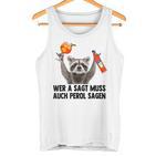 Wer A Sagt Muss Auch Perol Sagen Waschbär Meme Pedro Spritz Tank Top