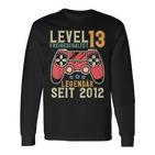 13Th Birthdayideo Gamer Level 13 Unlockedintage Langarmshirts