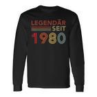 1980 Birthday Man 45Th Decoration 45S 45Th Birthday Langarmshirts