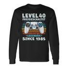 1985 Birthday Man 40Th Decoration 40S 40Th Birthday Langarmshirts