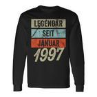 25Th Birthday Man 25 Years Legendary Since January 1997 Langarmshirts