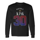 30Th Birthday King Crown 30 Years Bday For Men Langarmshirts