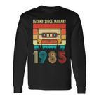 40 Years Old Legend Since January 1985 40Th Birthday Langarmshirts