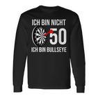 50 Geburtstag Dart Ich Bin Nicht 50 Ich Bin Bullseye Langarmshirts