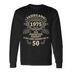 50Th Birthday Man Myth Legendintage 1975 Langarmshirts