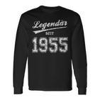 68Th Birthday 1955 Legendary Since 1955 intage 55 Langarmshirts