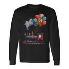 All Aboard 5Th Birthday Train Langarmshirts