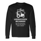 Agricultural Machinery Mechanic Tractor Farmer Langarmshirts