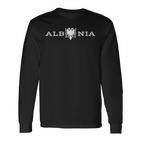 Albania Eagle Logo Kosovo For Albanian And Kosovo Langarmshirts