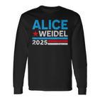 Alice Weidel Fan Item German Chancellor 2025 Alice Weidel Blue Langarmshirts