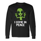 Alien I Come In Peace Space Rave Edm Music Alien Langarmshirts