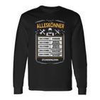 Alleskönner Stundenlohn Craftsman Diy Price List Langarmshirts