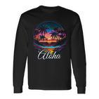 Aloha Hawaii The Hawaiian Island Palm Beach Maui Kauai Langarmshirts