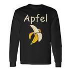 Apfel Banane Scherz Unsinn Langarmshirts