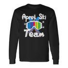 Apres-Ski Team Skiing Snowboarding Without Alcohol Motif Langarmshirts