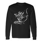 Archery Archery Skeleton Arrow Langarmshirts