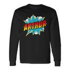 Arthur Name Comic Book Superheroes For Boys Langarmshirts