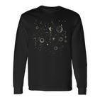 Astronomie Sterne Sonne Mond Planeten Astronaut Kosmonauten Geschenk Langarmshirts