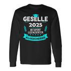 Azubi Prüfung Bestanden Gesellenprüfung Geselle 2025 Langarmshirts