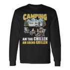 Barbecue And Chillen Camper Saying Caravan Camping Langarmshirts