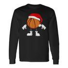 Basketball Christmas Santa Basketball Santa Langarmshirts