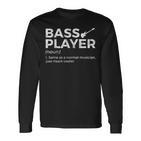 Bass Player Definition Bassist For Musicians Langarmshirts