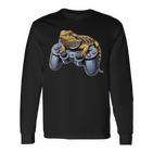 Bearded Dragons Playingideo Game Reptile Pagona Gamers Langarmshirts