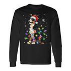 Bernese Mountain Dog Christmas Jumper Xmas Lights Langarmshirts