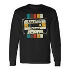 Best Of 1975 Retro Mixtape Cassette 49Th Birthday Langarmshirts