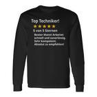 Bester Techniker Langarmshirts