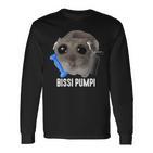 Bissi Pumpi X Sad Hamster Meme Fitness Gym Sports Training Langarmshirts