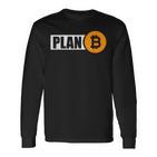 Bitcoin Plan B Cryptocurrency Investor Btc Merchant Langarmshirts