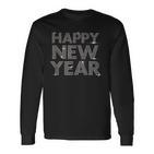 Bling Happy New Year New Year's Eve Langarmshirts